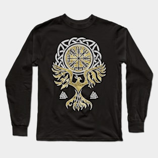 Vegvisir and Phoenix bird Long Sleeve T-Shirt